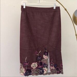 Nanette Lepore maroon skirt - lightly worn